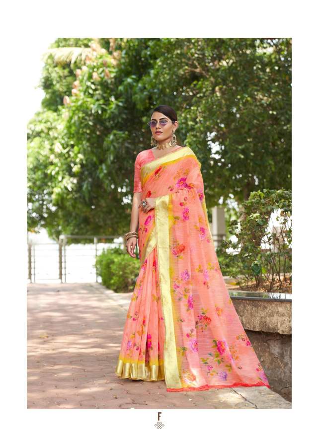 Shangrila New Kanchana Festive Wear Designer 25 Linen Cotton Saree Collection